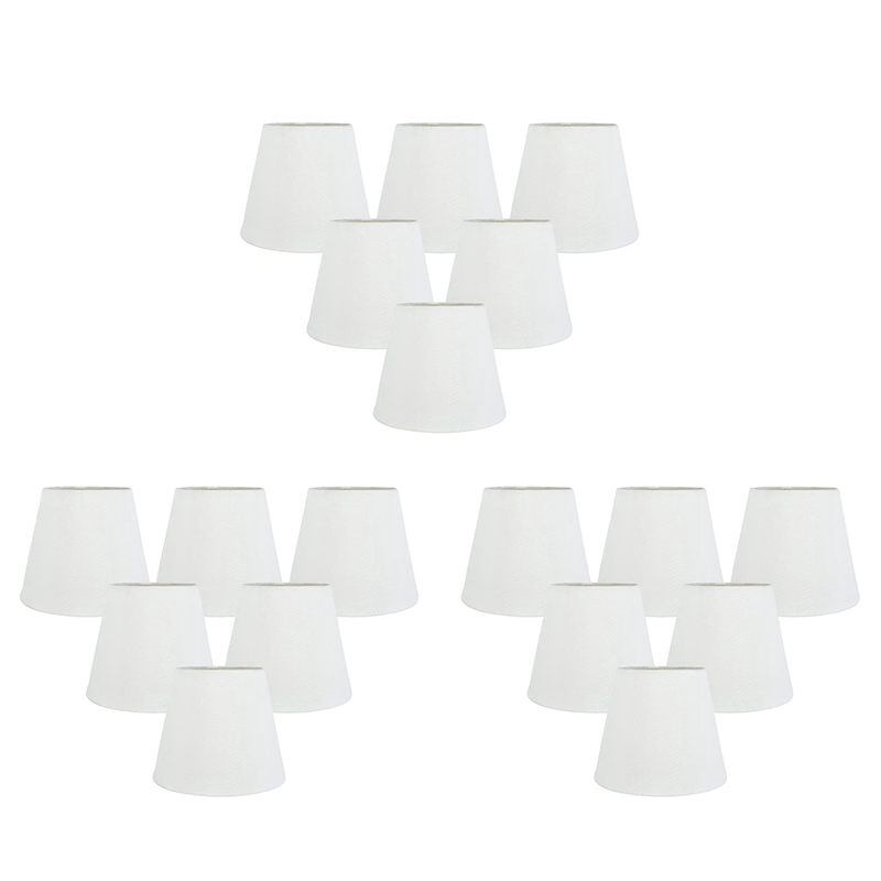 

Набор из 18 Белых Тканевых Зажимов на абажурах для люстр, Замена настенного светильника E14, Украшение дома для люстры