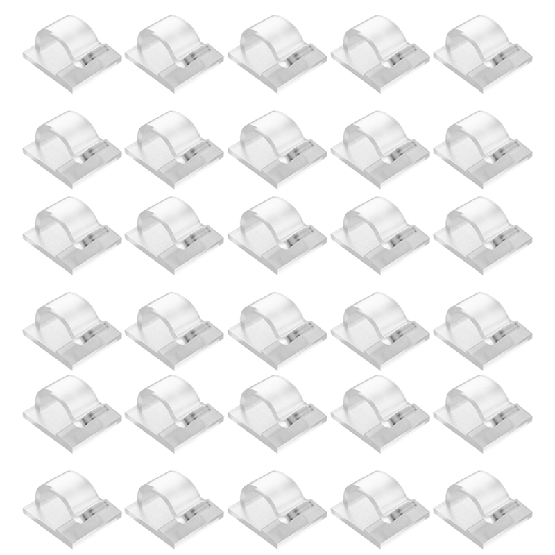 

Крючки для зажимов для уличных гирлянд, 30 упаковок, Прозрачный Световой крючок с 30-процентной водонепроницаемой клейкой основой