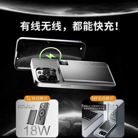 Remax 3C Ультратонкий Металлический Магнитный Беспроводной Power Bank 5000Mah Мобильное Зарядное Устройство Совместимое С Apple