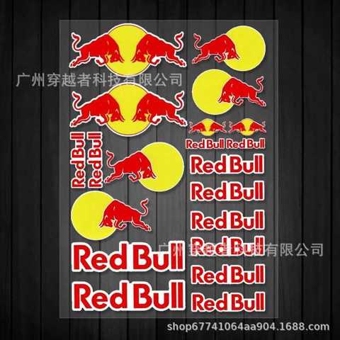 Для Шлема С Логотипом Red Bull Наклейка Мотоциклетного ВинилоВая Наклейка На Бак СпонСорСкая Автомобиля