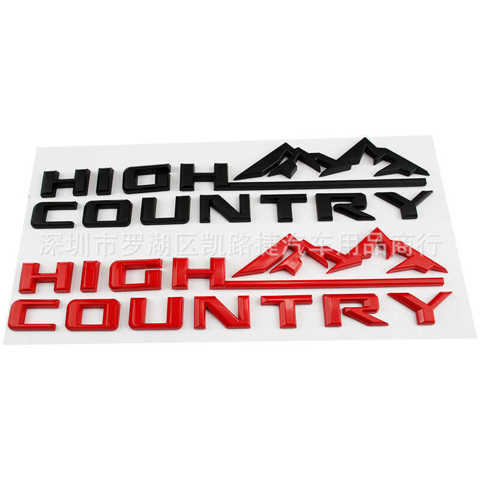 заднюю Наклейка с логотипом дверь на HIGH COUNTRY для Chevrolet Silverado