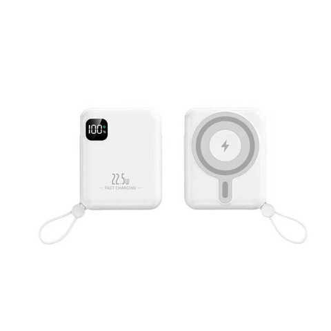 Новый Мини Magsafe Беспроводной Зарядный Магнитный Power Bank 22.5W С Быстрой Зарядкой И Встроенным Кабелем Портативное Зарядное