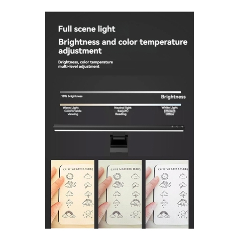 Панель подсветки монитора Сенсорная/ Беспроводной пульт дистанционного управления с двойным управлением Защита глаз Антибликовая USB-лампа для чтения за компьютером