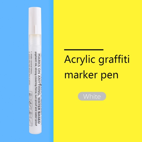 Яркая и красочная акриловая ручка-маркер для рисования для альбома для вырезок белого цвета