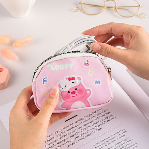 Cartoon coin purse Новый Милый Мультяшный КошелеК Монет Hello Kitty Женщин КомпаКтная Мини-суМка С Двойной Молнией Многофункцион
