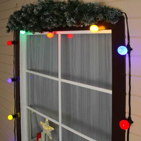 Гирлянда 'Белт-лайт' 50 м, IP65, 2W, тёмная каучуковая нить, шаг 40 см, Е27 (без ламп), 220 В