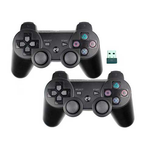 Двойной Беспроводной Контроллер Один-к-двум Игровой Контроллер 2.4g Поддержка Box Emuelec TV PS Android