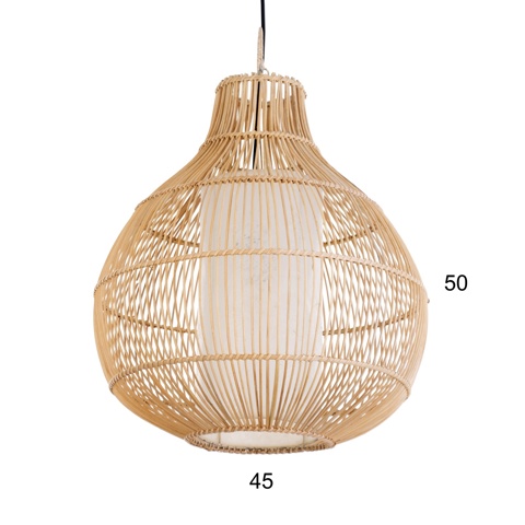 Светильник потолочный из ротанга 'Диан', 1x120 Вт, Е27, 40x40x50 см