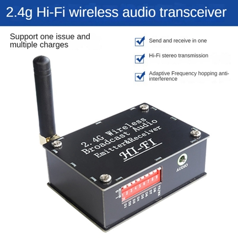 Беспроводной Приемопередатчик Передачи Звука 2.4G Hifi Поддерживает Один Передатчик И Несколько Приемников Для Стереозвука