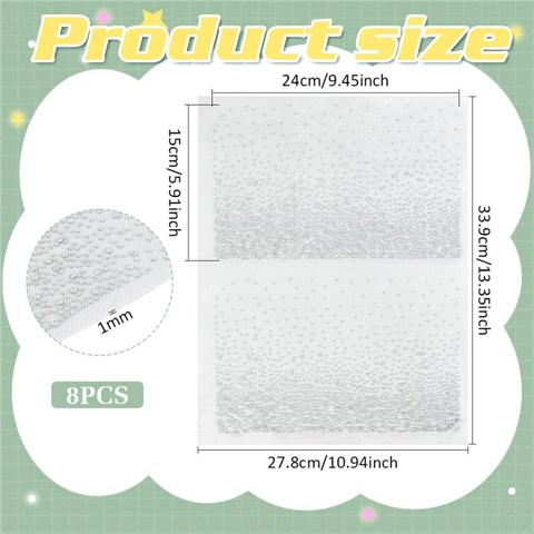 Набор для приклеивания блестящих страз - 8 Листов и 16 Аппликаций из Хрусталя, Идеально подходящих для наклеивания на Одежду.