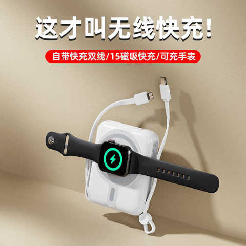 Новый Мини Magsafe Беспроводной Зарядный Магнитный Power Bank 22.5W С Быстрой Зарядкой И Встроенным Кабелем Портативное Зарядное