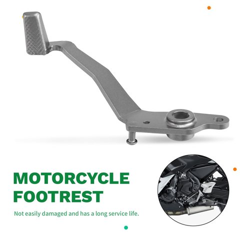 Подставки для ног мотоцикла, рычаг управления педалью тормоза для Kawasaki Ninja 650 Z650 EX650 ER650 2017-2025, серебристый.