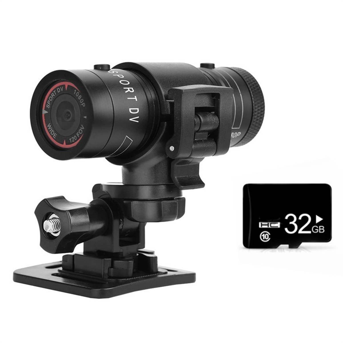 

Мини-спортивная камера F9 1080P 200 Вт для верховой езды на открытом воздухе, мотоциклетный шлем, спортивная камера DV, водонепроницаемая велосипедная камера