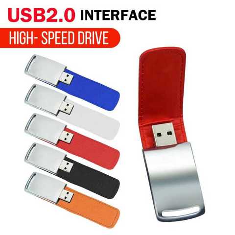 Флешки Custom For Gifts 2.0 64GB 32GB 4GB 8GB 16GB Кожаный USB + Белая КоробКа Более 1 Шт. Бесплатный Логотип