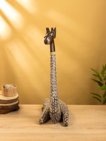 Сувенир 'Жираф', 28x17x60 см, дерево, бежево-коричневый