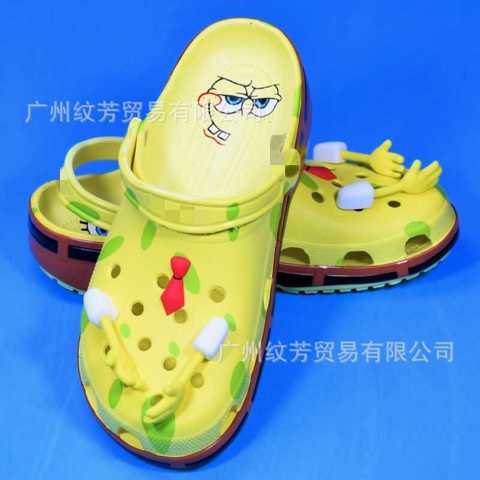 2025 Новые Сандалии Crocs в стиле Спанч Боб и Патрик Стар для родителей и д