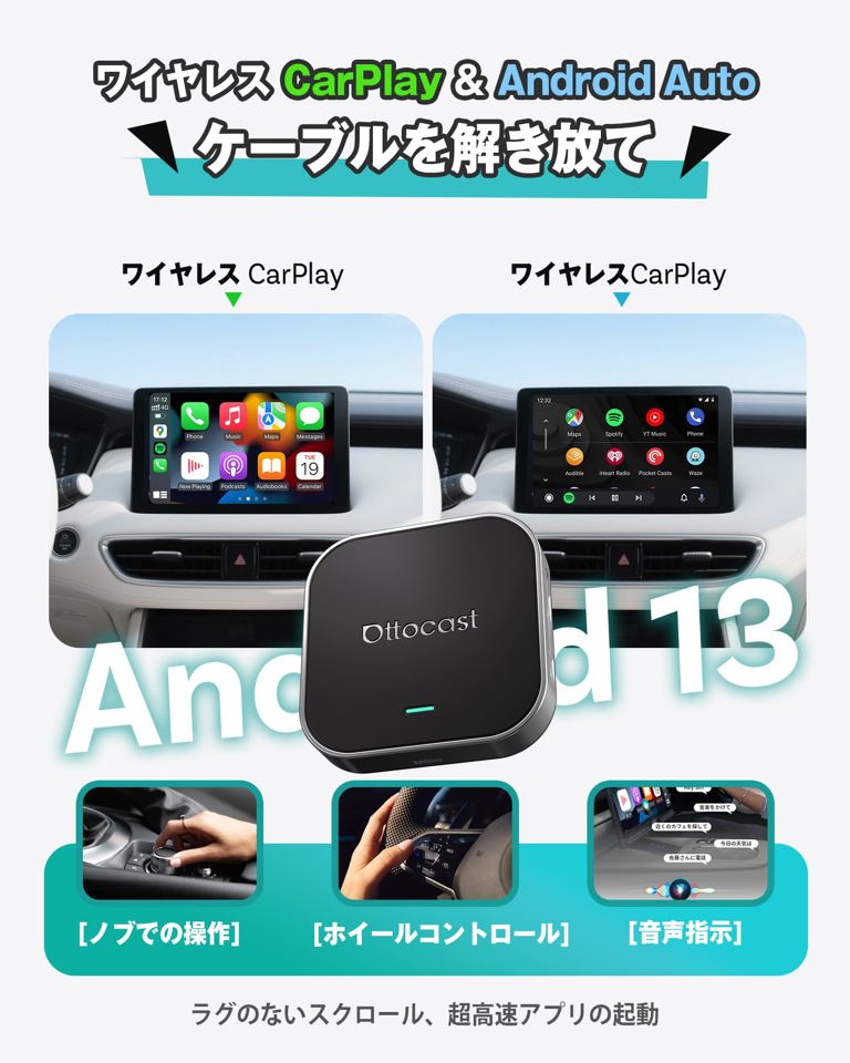 Ottocast E2 OttoAibox E2 CarPlay ai Box Android 13 Автомобильная