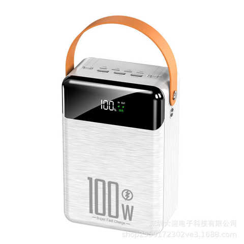 Power Bank 100000 мАч, супербыстрая зарядка, мгновенная, большой емкости, со встроенным кабелем, опт