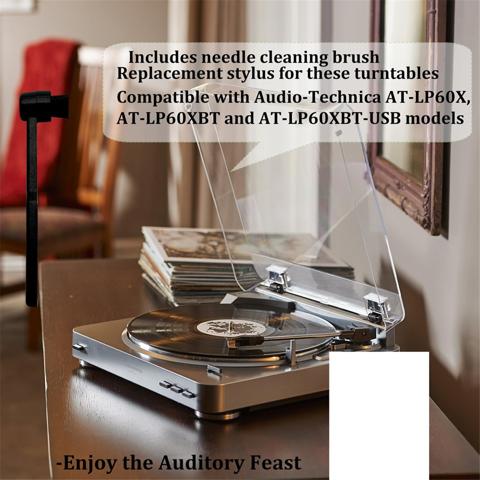 2шт Сменный стилус для проигрывателя виниловых пластинок ATN3600L Игла для проигрывателя пластинок AT-LP60 с поворотным столом, фонографом, пластиночным устройством