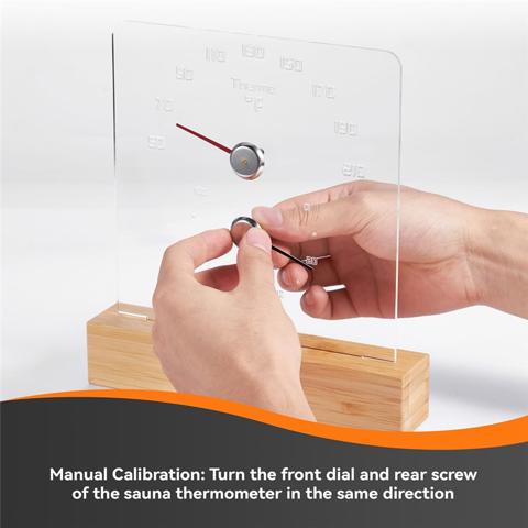 Термометр для Сауны 2 в 1 Термометр по Фаренгейту Гигрометр со светодиодной подсветкой Аксессуары для Сауны Отеля