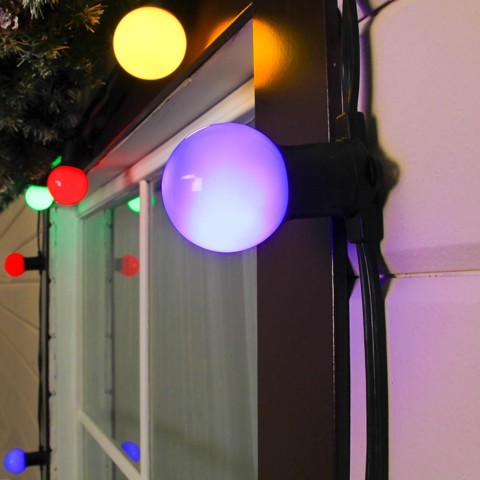 Гирлянда 'Белт-лайт' 50 м, IP65, 2W, тёмная каучуковая нить, шаг 40 см, Е27 (без ламп), 220 В