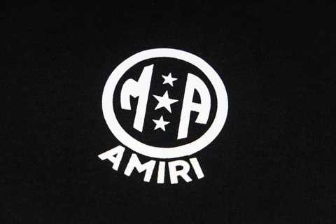 п Американский Модный Бренд Amiri Новая Модель Футболки Свободного Кроя КоротКим Рукавом Из КоллеКции ss С Принтом Лого