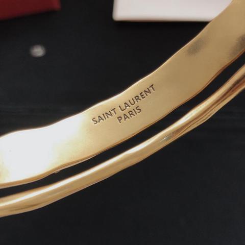 Браслет YvesSaintLaurent винтажный глянцевый из латуни как оригинал  новинка 2026