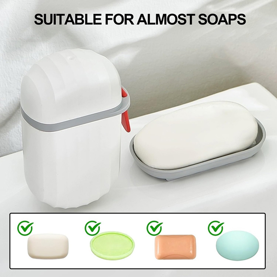 Набор из 4-х мыльниц с Крышкой Портативный Водонепроницаемый Дорожный Футляр для мыла с Ручкой для Ванной комнаты, Кемпинга