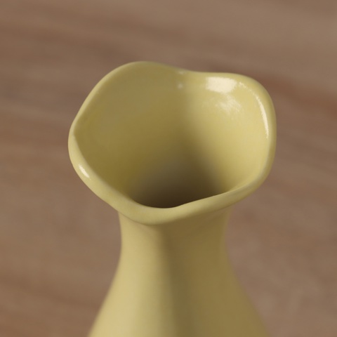 4 шт. Ваза 'Тириль', 20.5x6.5 см, керамика, жёлтая