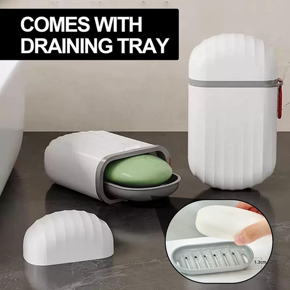 Набор из 4-х мыльниц с Крышкой Портативный Водонепроницаемый Дорожный Футляр для мыла с Ручкой для Ванной комнаты, Кемпинга