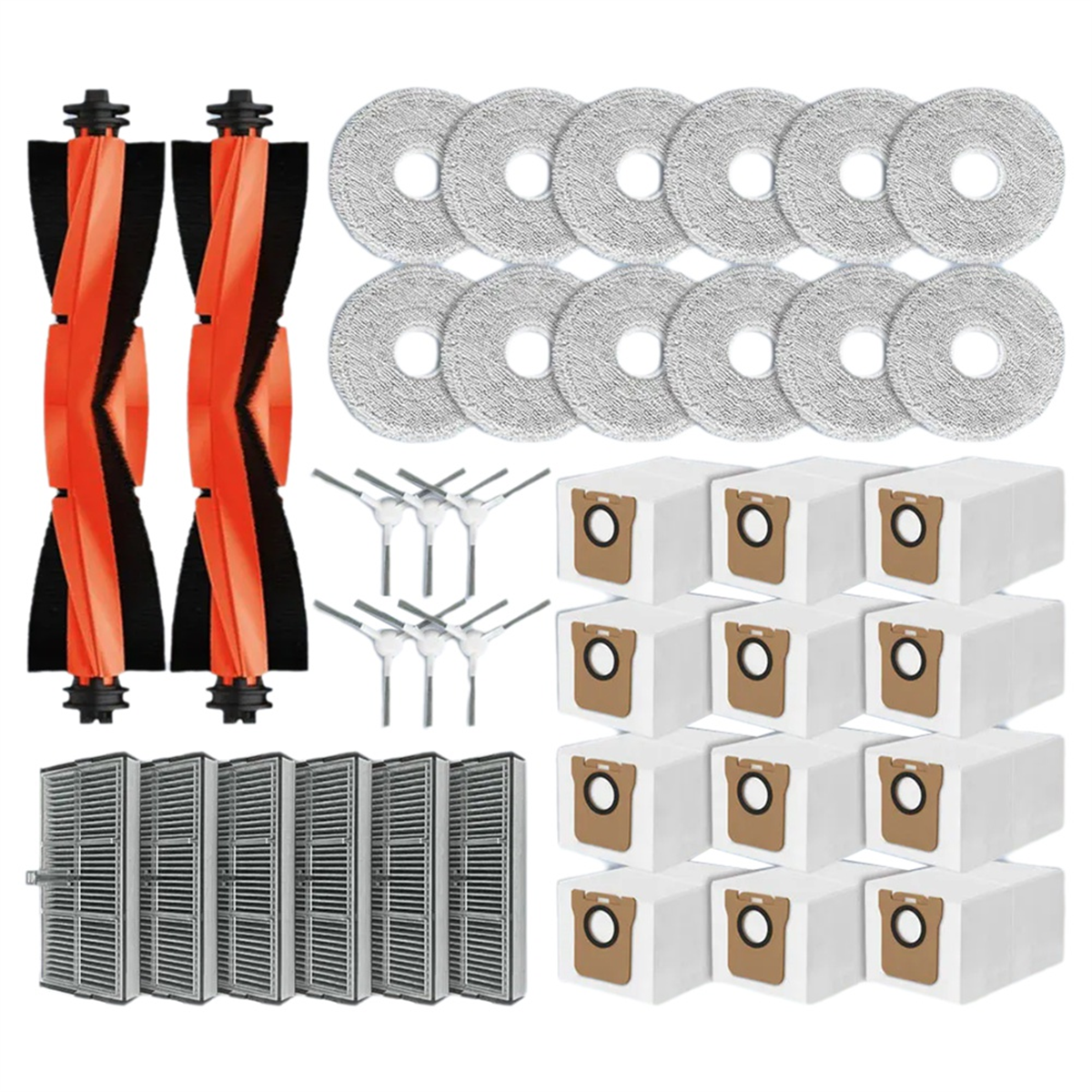 

Для Xiaomi Mijia M30S D103CN запасные части, расходные материалы, основная боковая щетка, фильтр Hepa, швабра, тканевые мешки для пыли, аксессуары