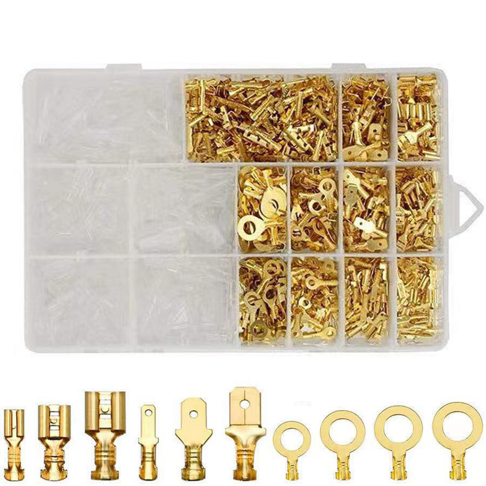 

Комплект латунных обжимных клемм из 1000 шт. 2.8/4.8/6.3 Изолированная оболочка толщиной мм