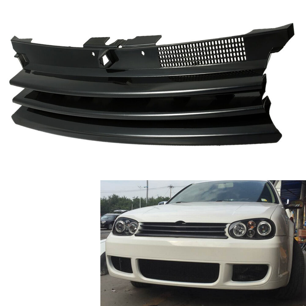

Черная автомобильная решетка радиатора переднего капота для-VW Volkswagen GOLF 4 MK4 GTI R32 1997-2004 1J0853655G