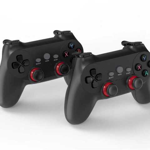 копия 1: 1 2.4G Двойной беспроводной игровой контроллер, совместимый с ПК/Android/игровой приставкой, один к двум контроллер