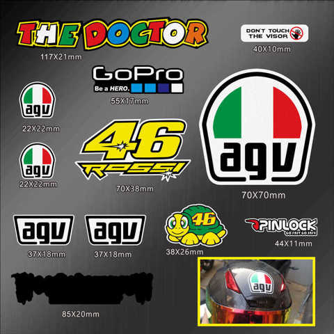 AGV K1 Изогнутый K3 Наклейка K5 Шлем На Полушлем Наклейка Полный DGL Отражающая Водонепроницаемая Для
