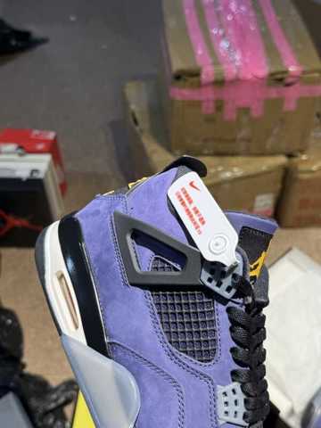 XS версия интерпретирует сильнейшее четвертое поколение Air Jordan 4 Rare Air Laser черный серый топ уровень производства Обувь 