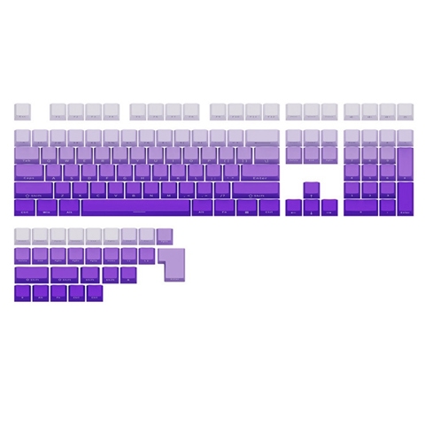 136 Клавиш OEM-Профильные колпачки из PBT с градиентной полупрозрачной боковой гравировкой для игровой механической клавиатуры
