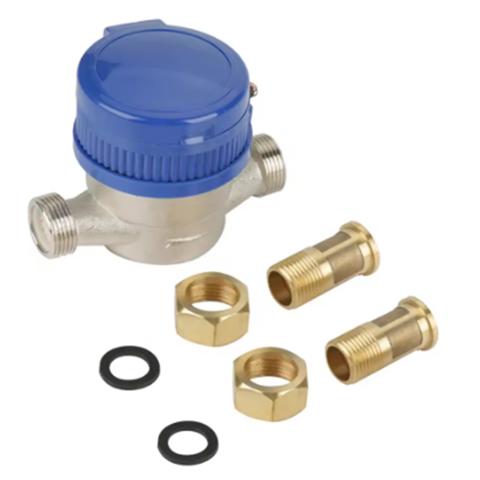 Домашний счетчик воды 15Мм 1/2 дюйма Счетчик холодной воды с фитингами Счетчик холодной воды 15Мм