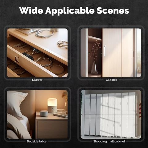 Tuya Bluetooth Smart Wood Cabinet Lock App Приложение для блокировки деревянного шкафа Дистанционное управление Мониторинг Бесключевой разблокировки IC-карты Дверной Шкафчик Мебельный ящик