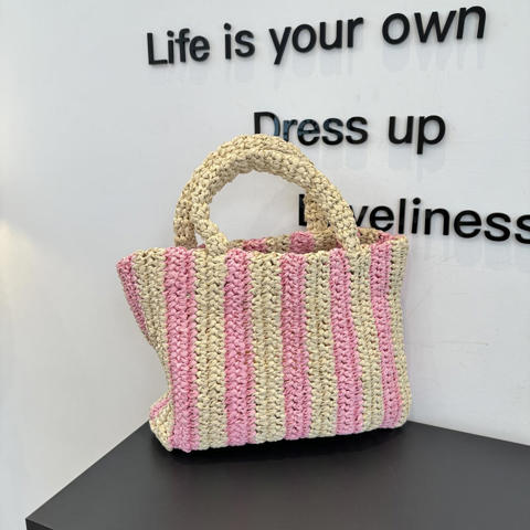 Оригинальная плетеная сумка Prada PRADA мини из рафии