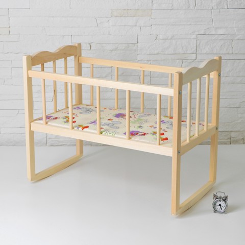 Кровать - качалка для кукол, большая, 50x30x45 см