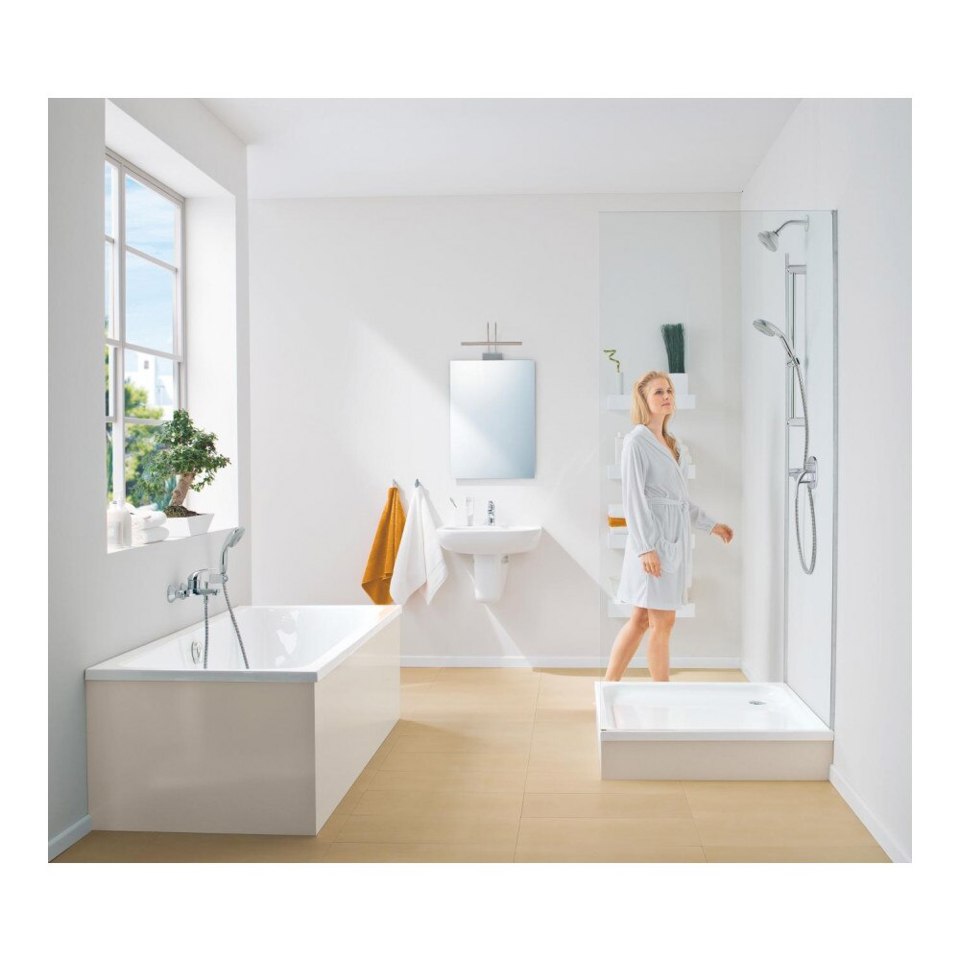 Смеситель для раковины Grohe BauCurve с донным клапаном, хром (32805000 ...