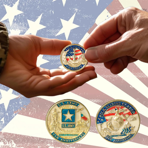 Металлический жетон с медным покрытием для военных коллекционеров