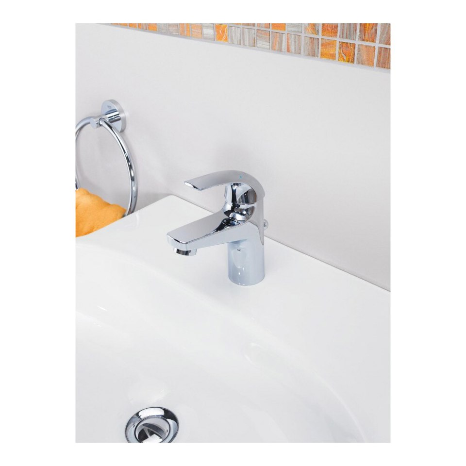 Смеситель для раковины Grohe BauCurve с донным клапаном, хром (32805000 ...