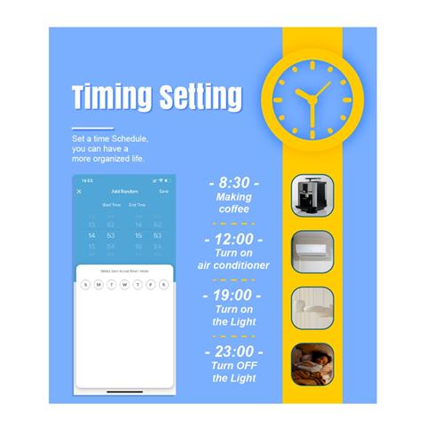 TUYA Smart Wifi Dual Plug 16A EU 2 в 1 Розетка Выключатель Smart Home Timing APP Голосовое управление работой B EU Plug