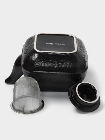 2 шт. Чайник заварочный Magistro Black Swan, с ситом, 850 мл, керамика, чёрный