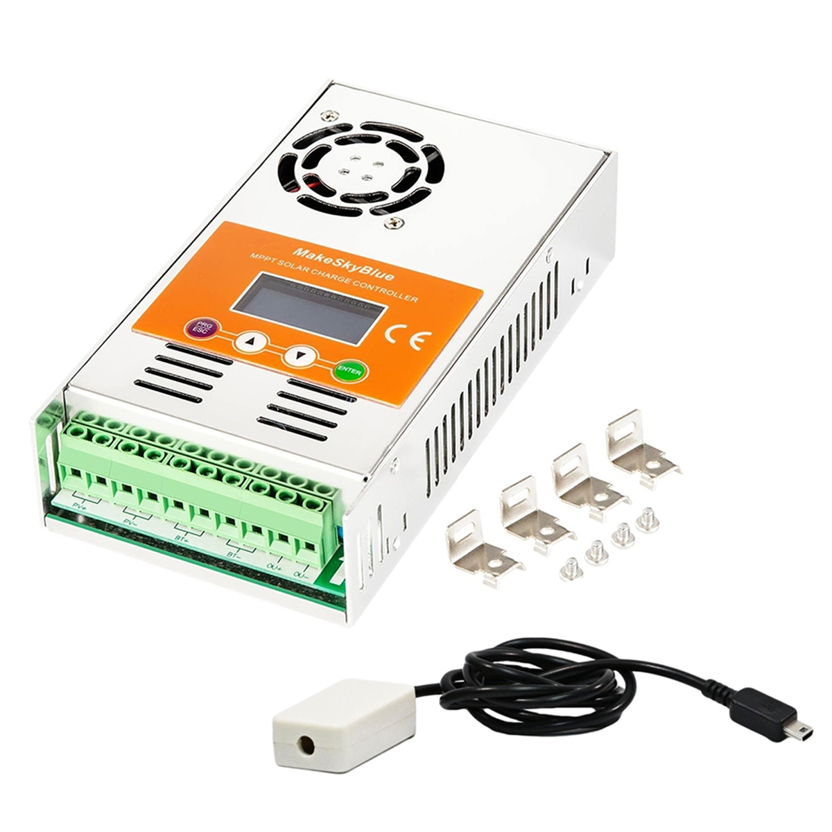 

60A-V123 с Wi-Fi облачной коробкой MakeSkyBlue Солнечная панель MPPT Контроллер заряда для свинцово-кислотной батареи 12 В 24 В 48 В