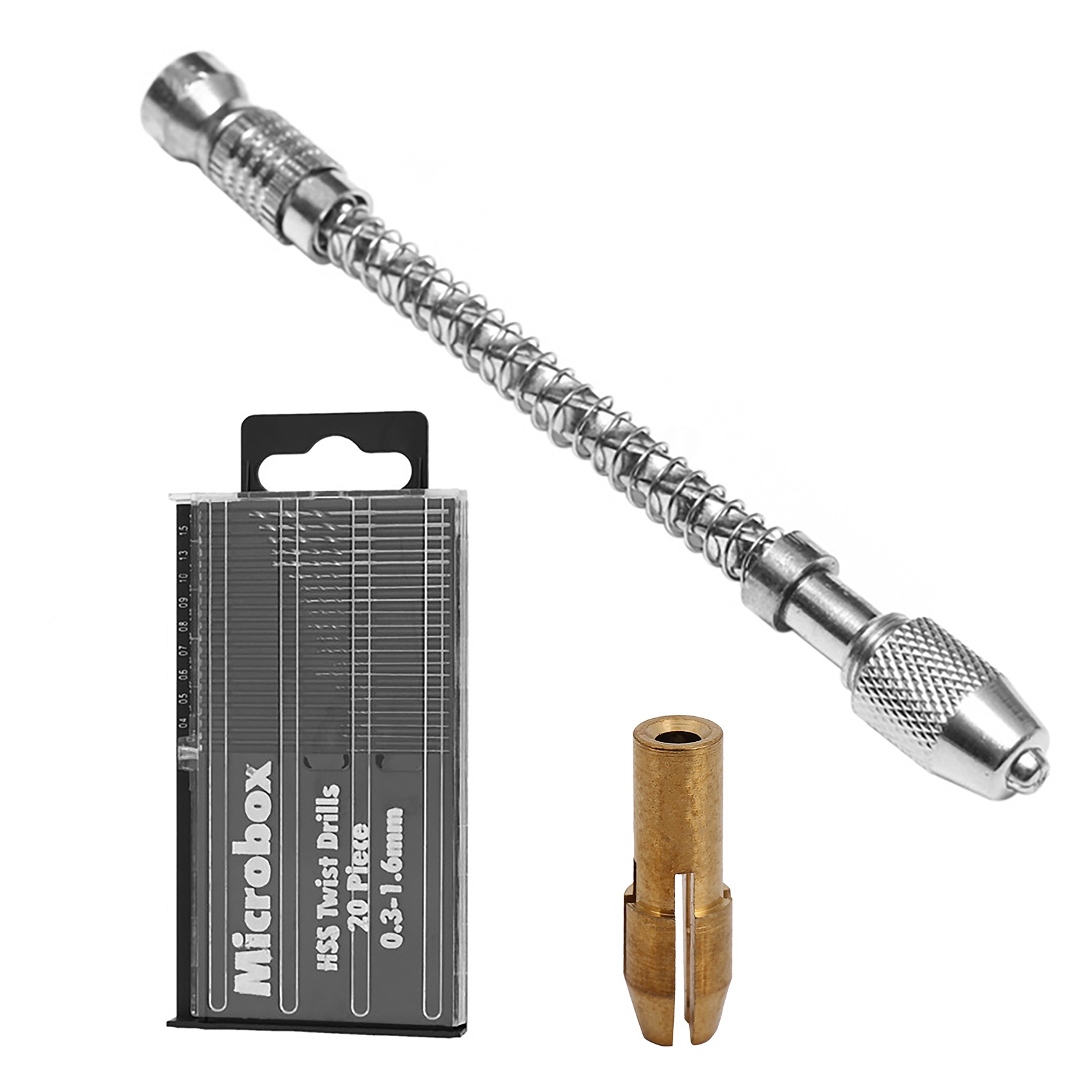 

21шт Штифтовые тиски Ручная спиральная дрель Мини-Микро-сверла Набор индексных полуавтоматических сверл