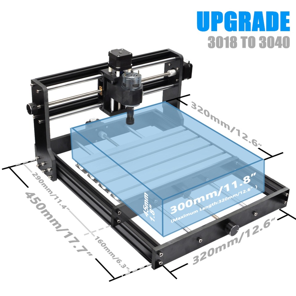

CNC 3018 Pro Upgrade Kit Расширительный комплект для 3018-3040 Совместим с гравировально-фрезерным станком с ЧПУ 3018 Pro
