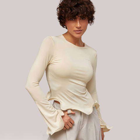 Женские Футболки Linad Street Chic Абрикосовые